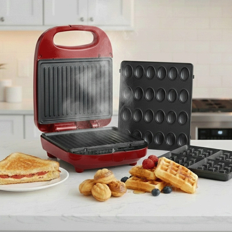 Appareil à Panini 3En1 Florence HK465 1400W Rouge en Tunisie