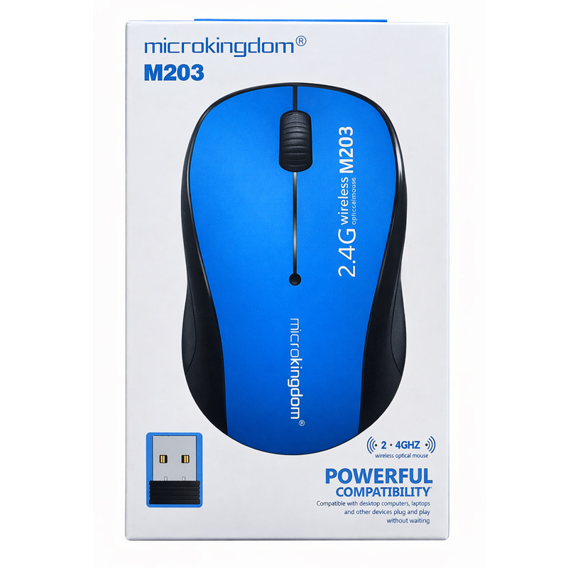 Souris Bluetooth MicroKingdom M203 Noir & Bleu En Tunisie