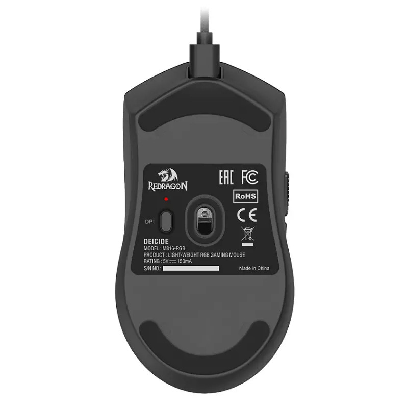 Souris Gamer Sans fil Redragon Deicide Standard M816 RGB Noir En Tunisie