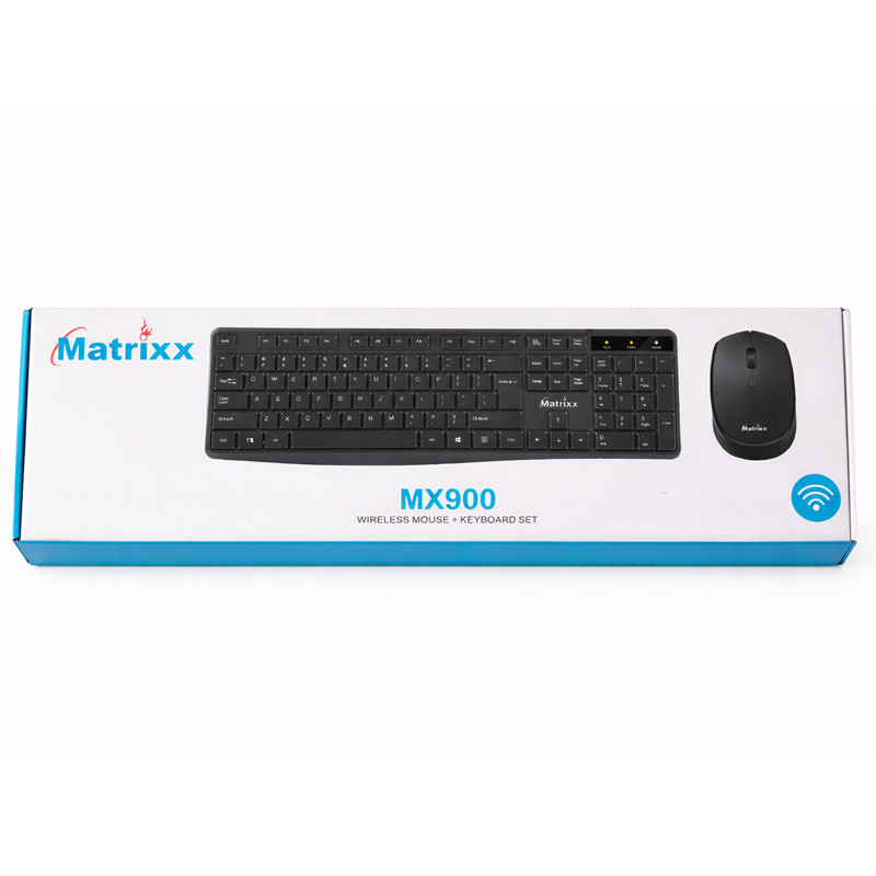 Ensemble Clavier & Souris Sans Fil Matrixx MX900 Noir En Tunisie
