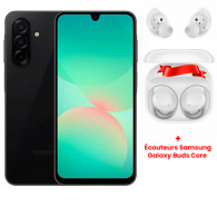Pack Samsung Galaxy A26 5G 12 Go 128Go & Écouteurs Sans Fil Galaxy Buds Core  Noir en Tunisie