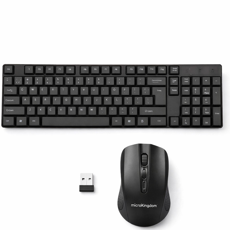 Ensemble Clavier & Souris MicroKingdom Sans Fil MK-1625 Noir  En Tunisie