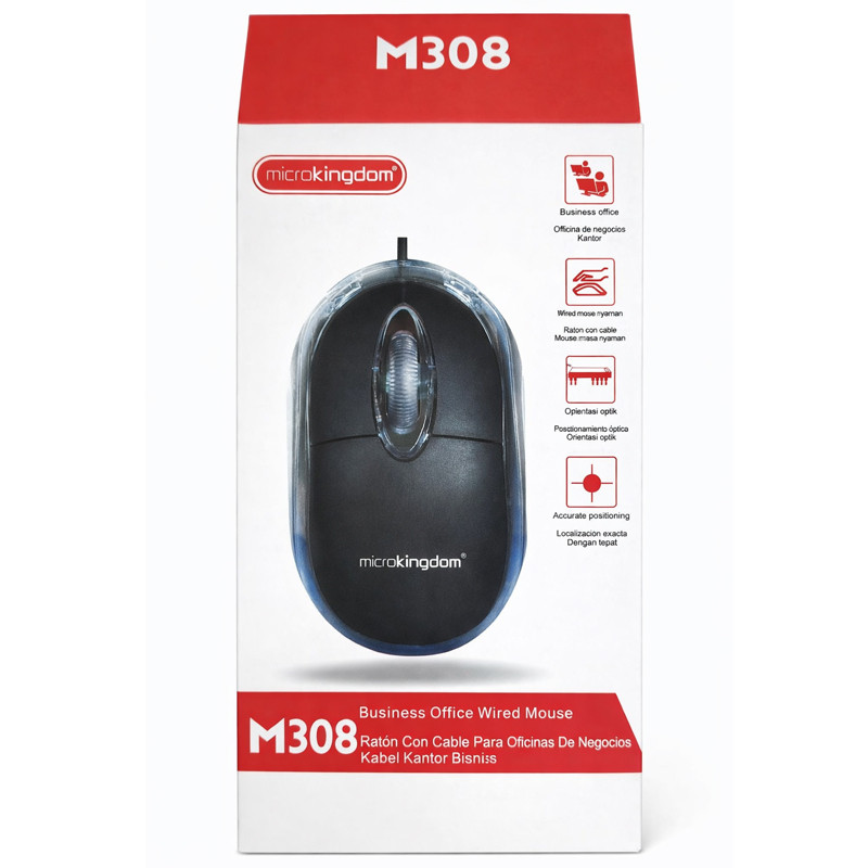 Souris Filaire MicroKingdom M308 Noir En Tunisie
