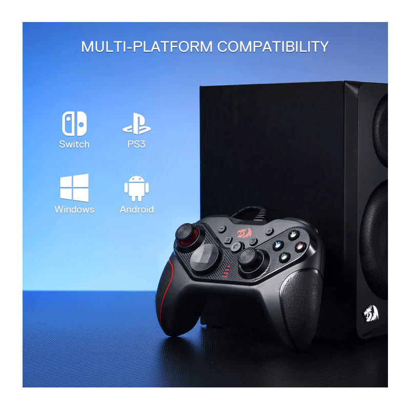 Manette De Jeux Filaire Redragon RIFT G710 Noir en Tunisie