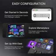 Streamdeck Streamcraft Redragon SS551 Noir en Tunisie