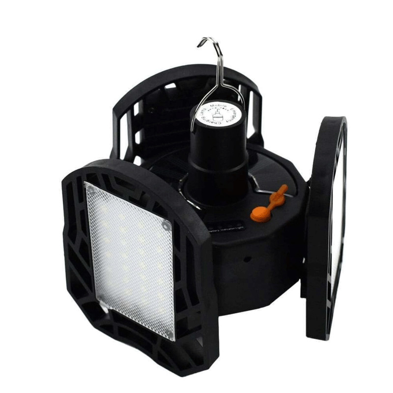 Lampe Solaire LED Pliable 3 lames Noir en Tunisie