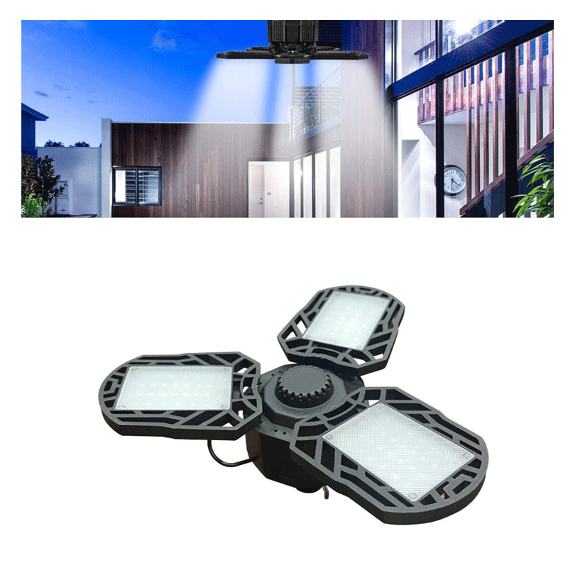 Lampe Solaire LED Pliable 3 lames Noir en Tunisie