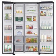 Réfrigérateur Side by Side Samsung RS70 Bespoke Smart Inverter 651L NoFrost Silver en Tunisie