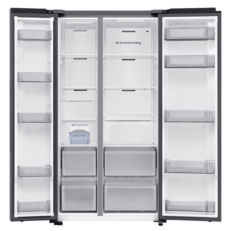 Réfrigérateur Side by Side Samsung RS70 Bespoke Smart Inverter 651L NoFrost Silver en Tunisie