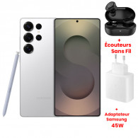 Smartphone Samsung Galaxy S25 Ultra 5G 12Go 256Go WhiteSilver Titanum