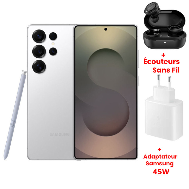 Smartphone Samsung Galaxy S25 Ultra 5G 12Go 256Go WhiteSilver Titanum