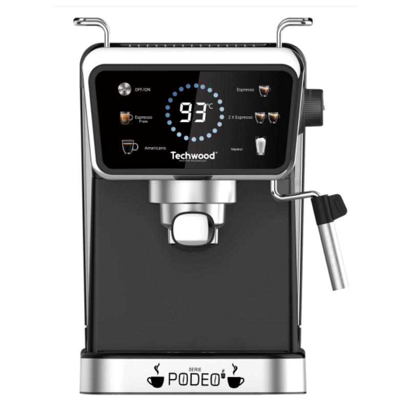 Machine à Café Expresso Techwood TCA-1386EXN 1350W Noir en Tunisie