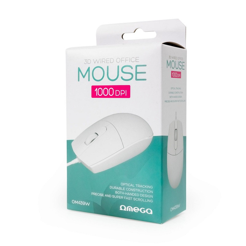 Souris Filaire Omega OM-439 Blanc En Tunisie