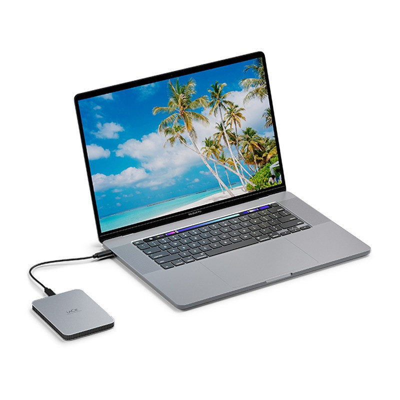 Disque Dur Externe Lacie Lune HDD 4To 2"  USB-C Argent En Tunisie