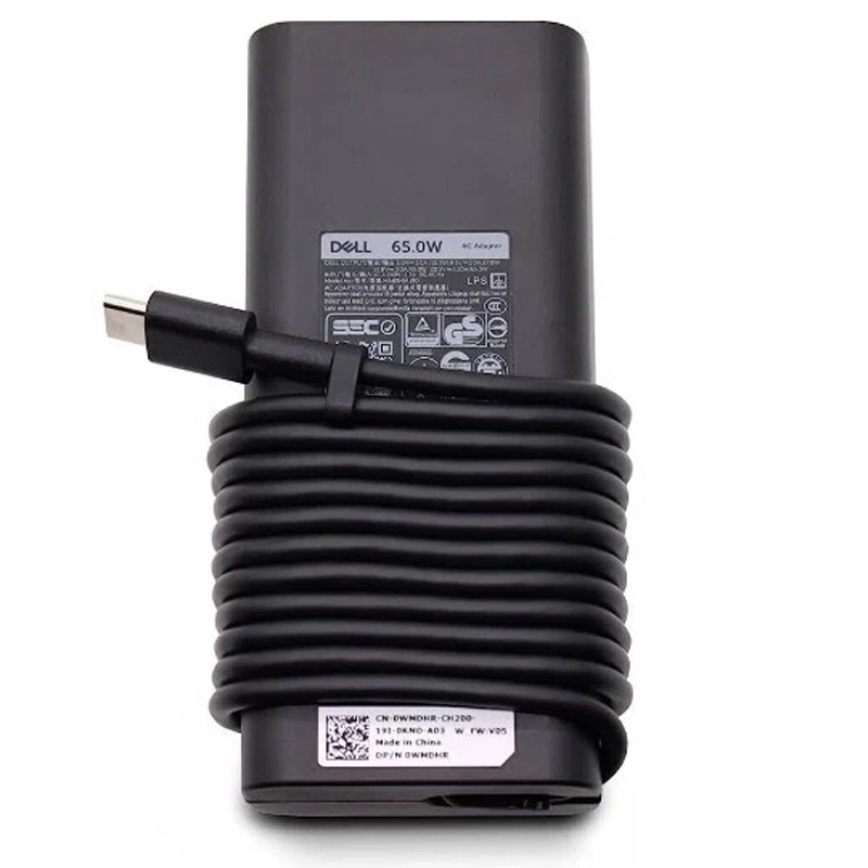 Chargeur Pc Portable Dell 20V 3,25A 65W Original Type-C Noir en Tunisie