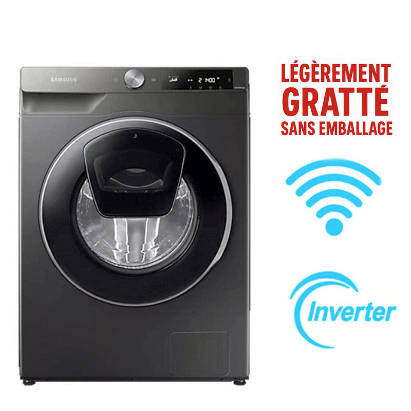 Lave Linge Frontale Samsung Eco Bubble 9Kg Inox WW90T654DLN