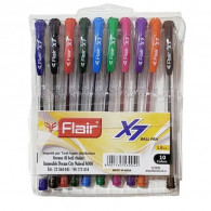 Pochette de 10 Stylos Flair X7 1mm Assorties En Tunisie