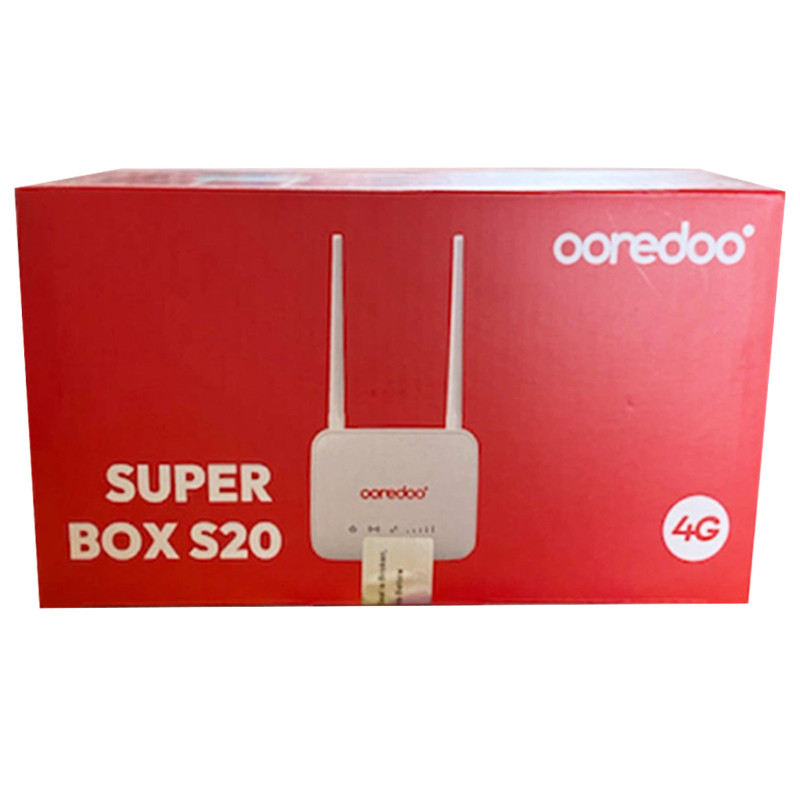 Routeur Wifi Ooredoo 4G Super Box S20 Postpayée 100Go Blanc en Tunisie