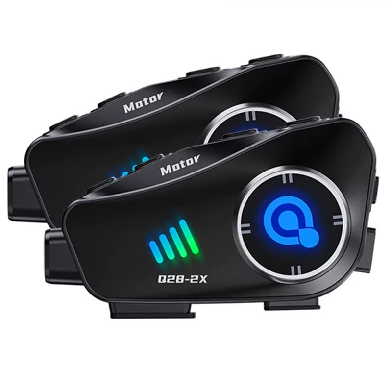 Casque Bluetooth Pour Moto Q28-2X FCG + Caméra Et Enregistreur De Conduite + Interphone Sans Fil Noir En Tunisie