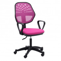 Chaise de Bureau Evo Avec Accoudoirs Rose en Tunisie