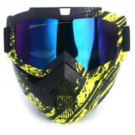Masque Complet Pour Moto FCG Jaune en Tunisie