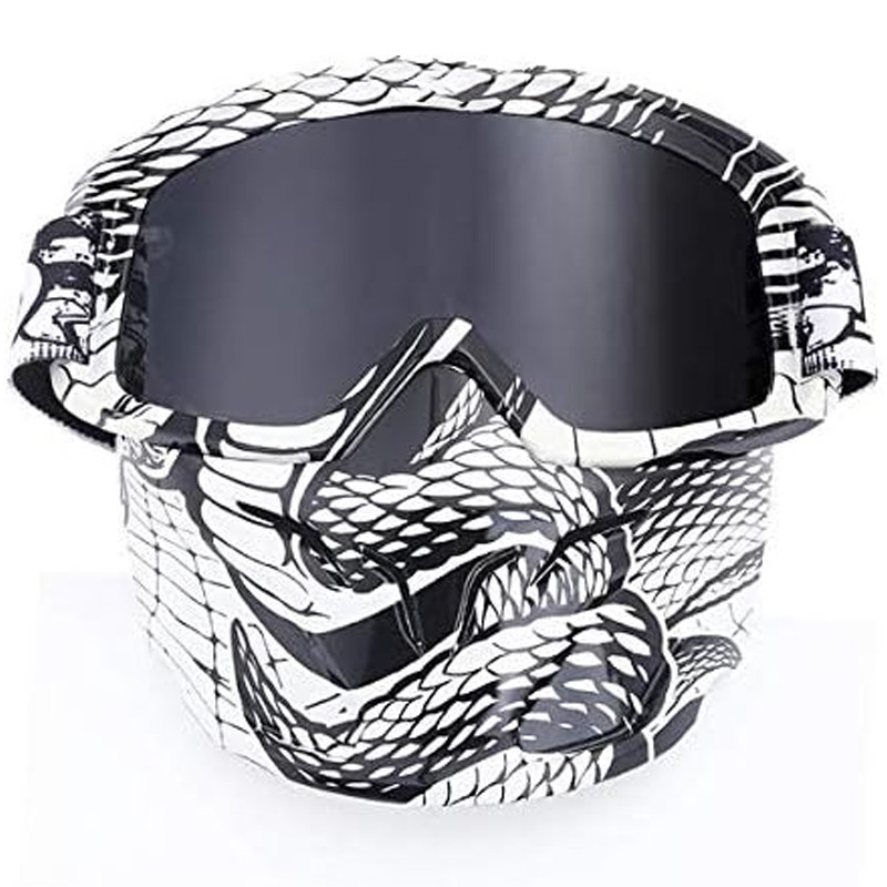 Masque Complet Pour Moto FCG Noir & Blanc