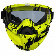 Masque Complet Pour Moto FCG Jaune & Noir en Tunisie