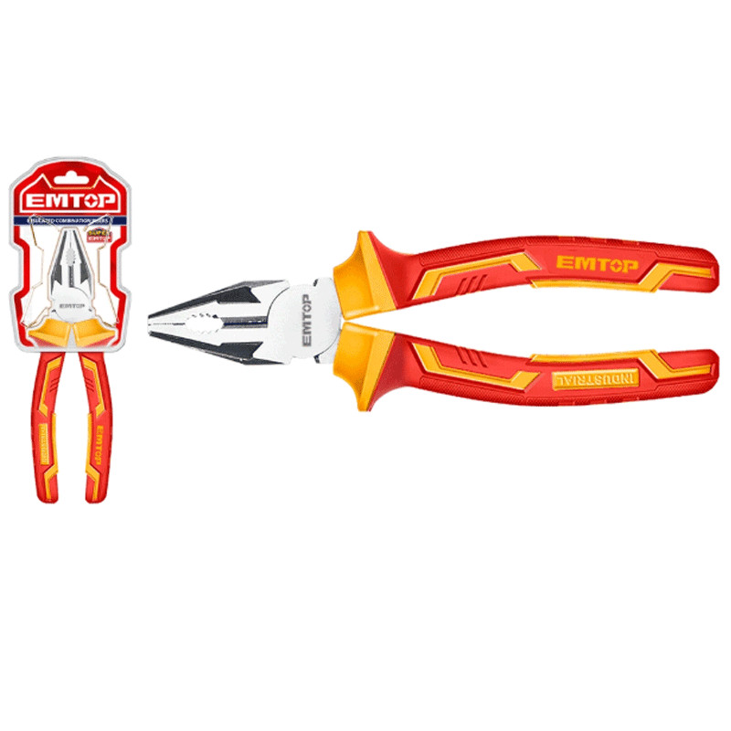 Pince universelle Emtop EPLRC0731 7"/180 mm Rouge en Tunisie