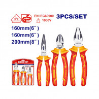 Jeu De 3 Pinces Emtop EPLS0331 6"/8" mm Rouge en Tunisie