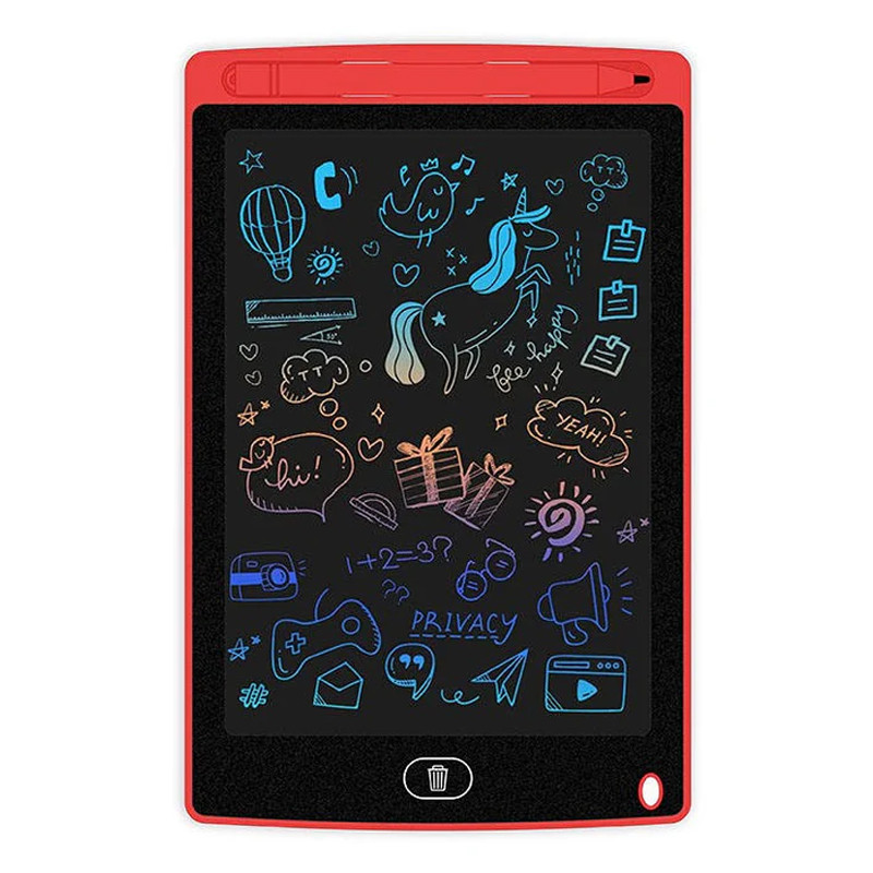 Ardoise Magique LCD 12'' Pour Enfant Rouge