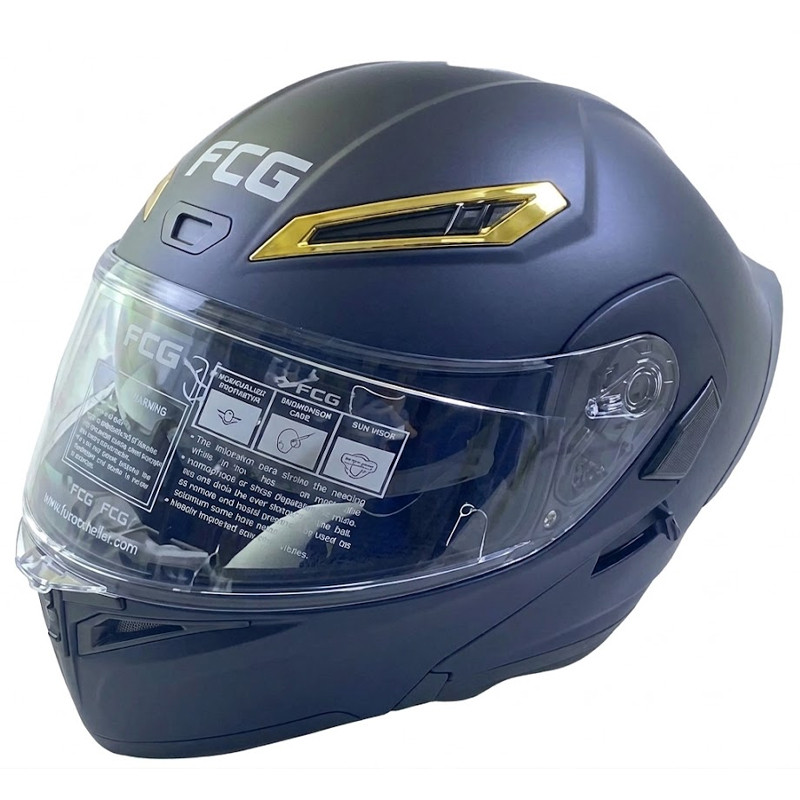 Casque Intégral Certifié Moto FCG 01 L Noir