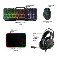 Pack Gamer Spirit Of Gamer 4 En 1 Ultimate 300 Noir En Tunisie