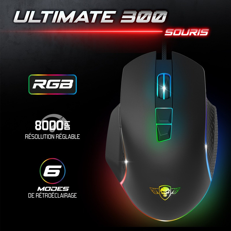 Pack Gamer Spirit Of Gamer 4 En 1 Ultimate 300 Noir En Tunisie