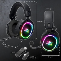 Micro Casque Sans fil Gaming Spirit Of Gamer XPERT- H1200  RGB Noir En Tunisie