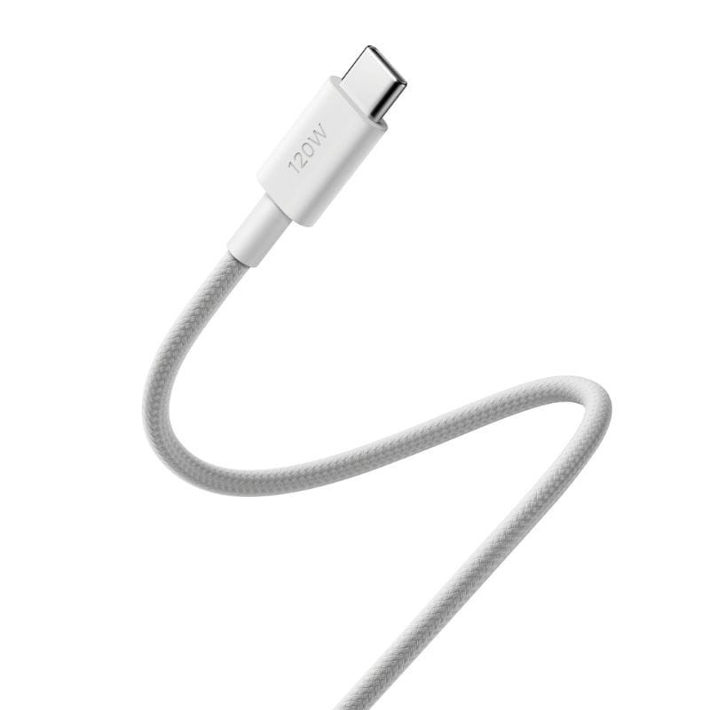 Câble Chargeur Xiaomi Tressé Type-C 6A  Blanc En Tunisie