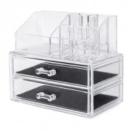 Organisateur De Cosmétiques à Deux Niveaux Transparent en Tunisie