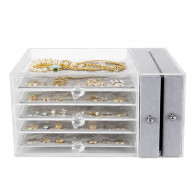 Coffret à Bijoux Avec 5 Tiroirs Transparent en Tunisie