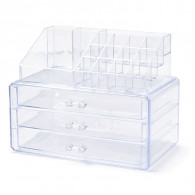 Rangement De Maquillage 3 Tiroirs Transparent en Tunisie