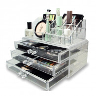 Rangement De Maquillage 3 Tiroirs Transparent en Tunisie
