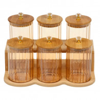 Set de 6 Boîtes à Épices Avec Support Transparent  en Tunisie