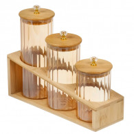 Set de 3 Boîtes à Épices Avec Support Transparent en Tunisie