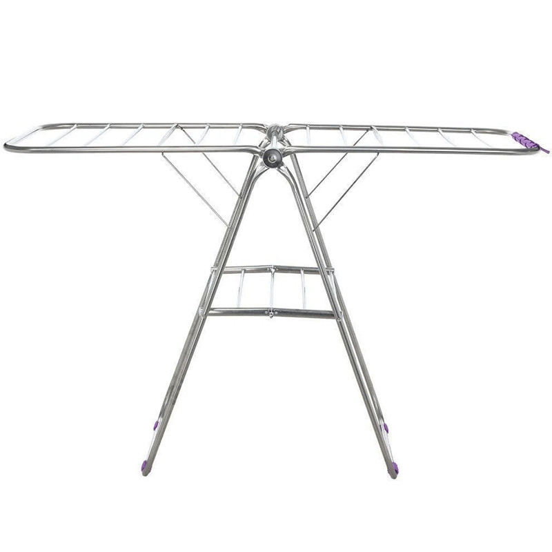 Sèche Linge Pliable En Aluminium Silver