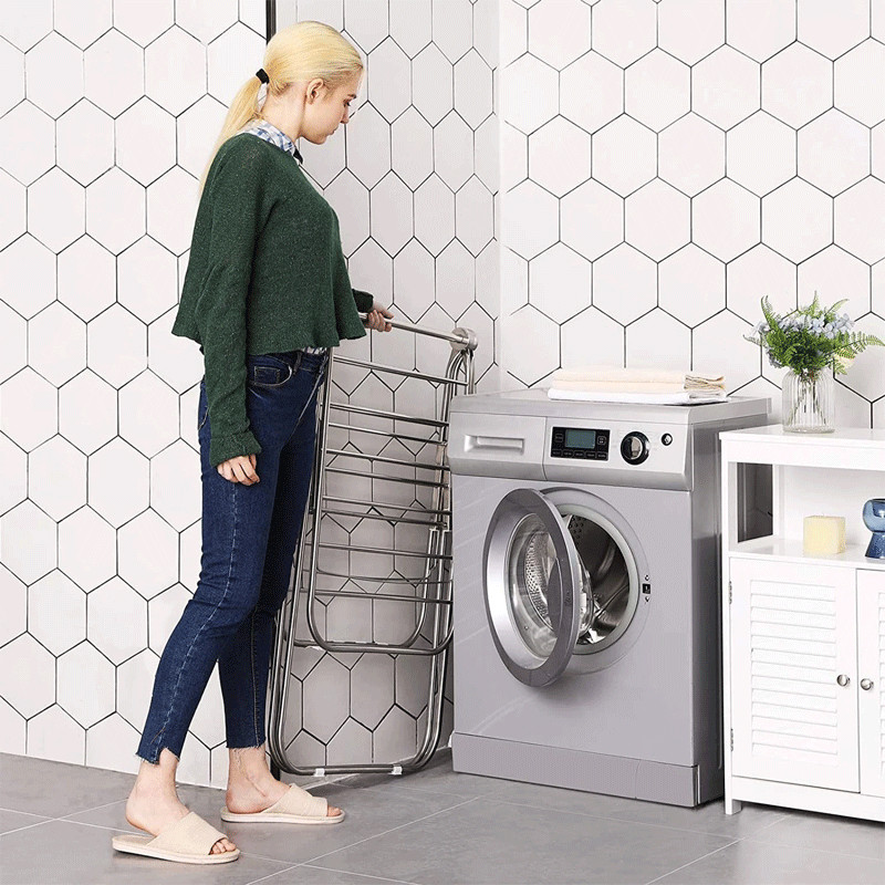 Sèche Linge Pliable En Aluminium Silver en Tunisie