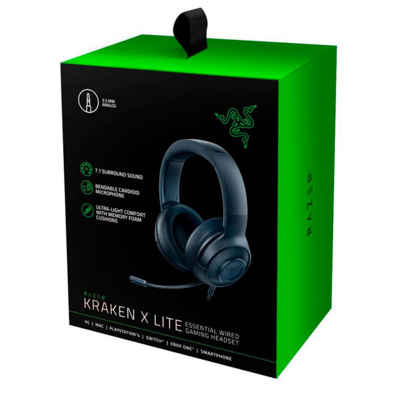 Micro Casque Gamer Filaire Razer Kraken X Lite Noir En Tunisie