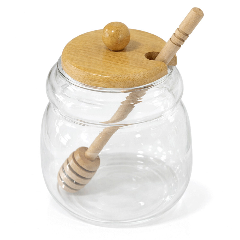 Pot à Miel Avec Cuillère Transparent