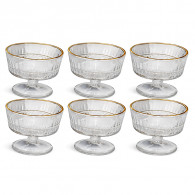 Set De 6 Verrines 20Cl Avec Bordure Doré en Tunisie