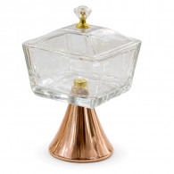 Bonbonnière Carré Avec Pied Transparent en Tunisie