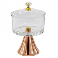 Bonbonnière Ronde Avec Pied Transparent en Tunisie