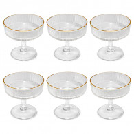 Set De 6 Verrines 22Cl Avec Bordure Doré en Tunisie