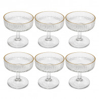 Set De 6 Verrines 21Cl Avec Bordure Doré en Tunisie